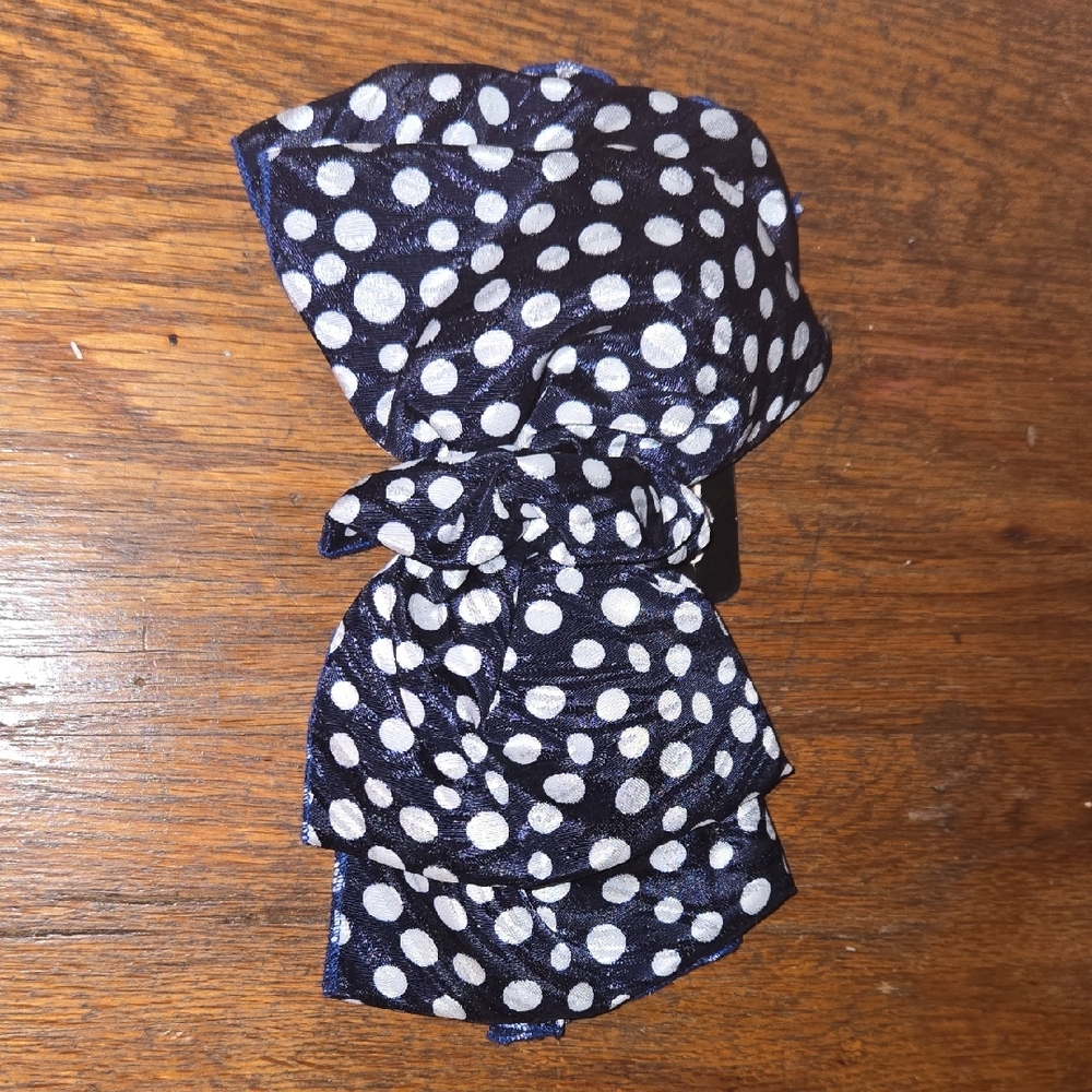 Navy Polka Dot Kids Tie